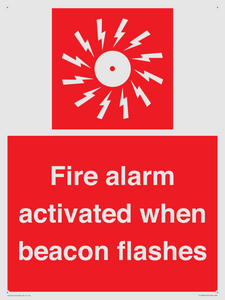Fire alarm activated when beacon flashes